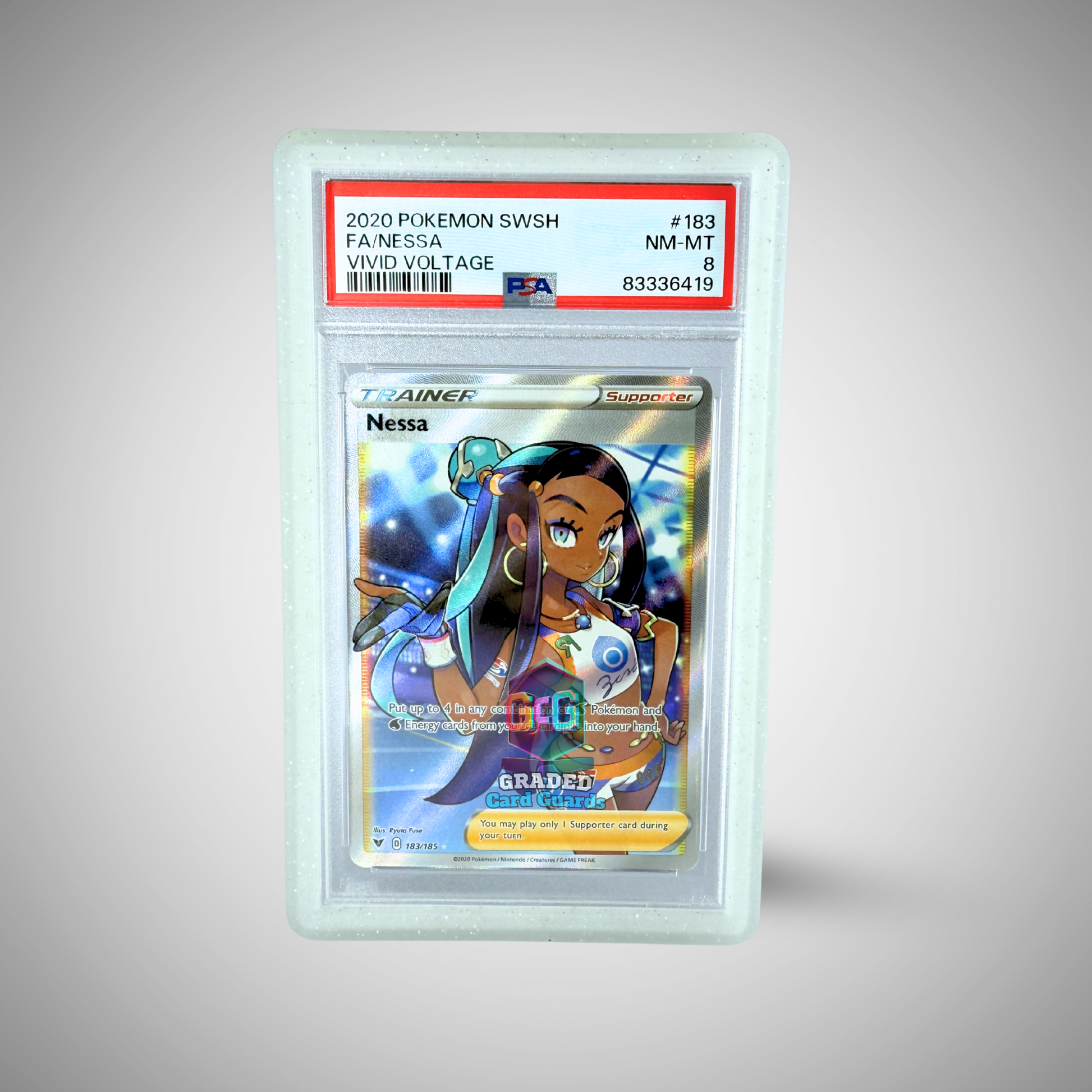 Clear graded card guard bumper frame for PSA trading cards, Pokémon cards, and sports cards.
Sparkles