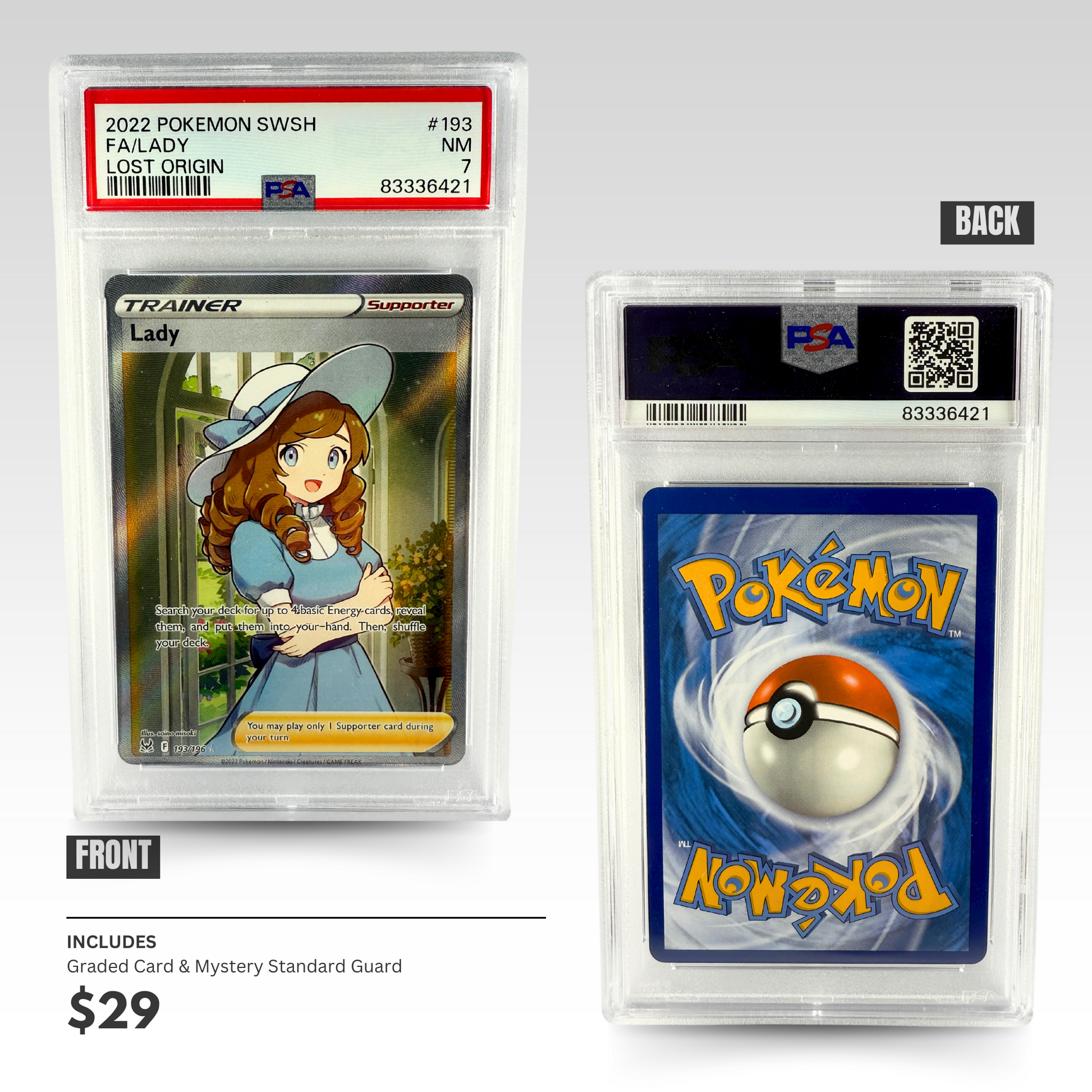 Graded Card - Lady PSA 7 Graded Card Guards Graded Card - Lady PSA 7 Graded Card Guards